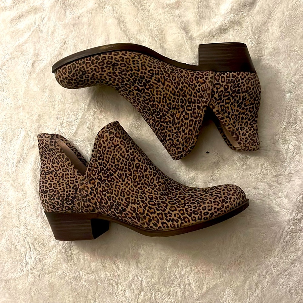 Lucky Brand Leopard Print Ankle Booties
